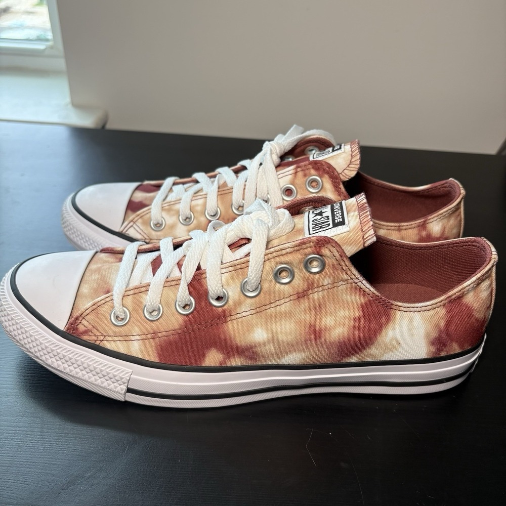 Converse All Star Low Tie-Dye Shoes Red Cedar A13487F Men Size 9-Women 11